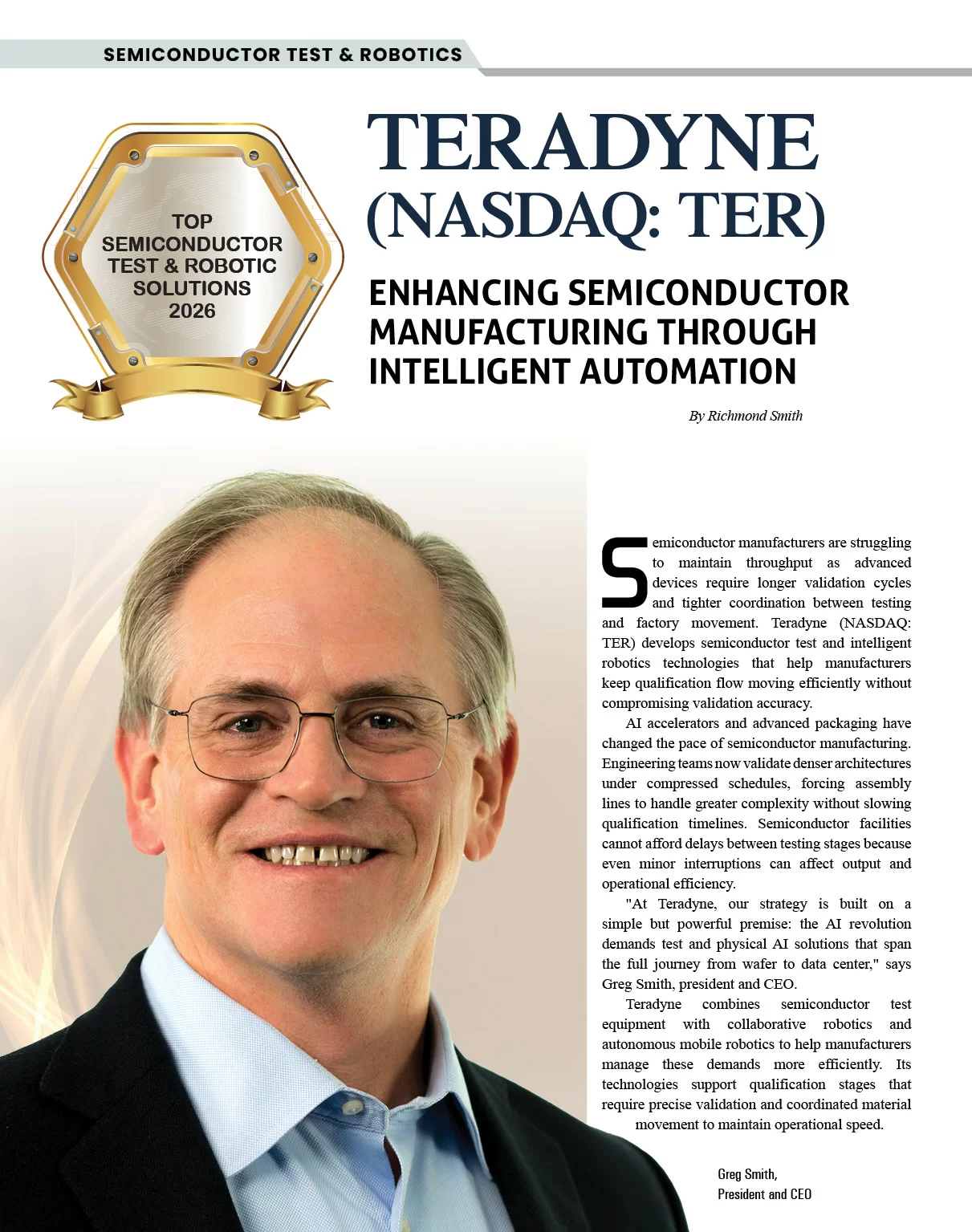 Teradyne (NASDAQ: TER): Enhancing Semiconductor Manufacturing Through Intelligent Automation | Semiconductor Review