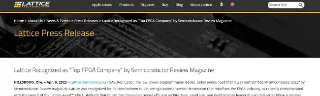 Lattice Semiconductor recognition